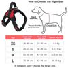 Dog Harness Mesh Breathable Comfortable Pet Vest No Pull Adjustable Soft Padded Dog Power Strap (Red)