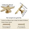LLDYNW 4pcs Starfish Handles - Right Angle Kitchen Cabinet Drawer Knobs (Gold)