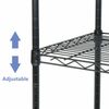 5-Layer Storage Rack Shelf Steel Wire Tier Rolling Carts Shelving Black Holder