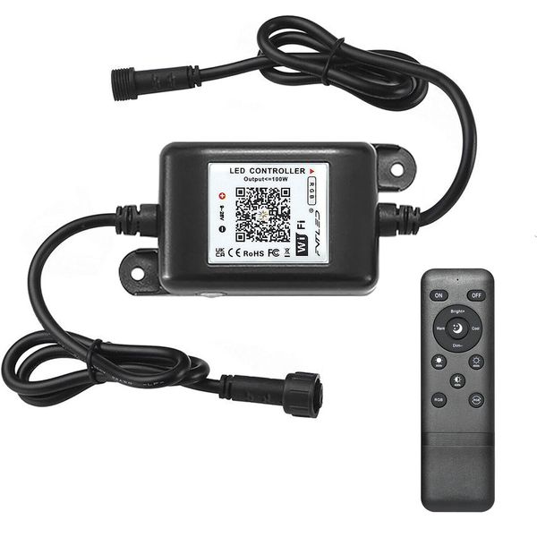 INDARUN RGB WiFi Controller Waterproof for RGB LED Decking Lights, 4 Pins