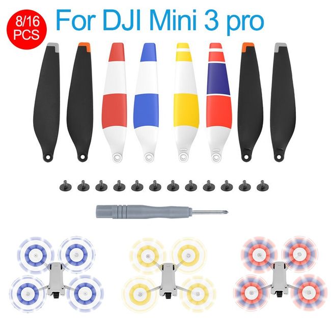 16PCS Low-Noise Propellers Props Blades For DJI Mini 3 Pro Drone