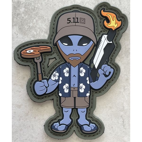 5.11 TACTICAL R&R ALIEN 👽 PATCH REST & RELAXATION BBQ 🥩 GRILLING