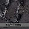 XTACER Tactical Multipurpose D-Ring Locking Hanging Hook Tactical Link Snap Keychain for Molle Webbing (Black-Button Release (10-Pack))