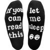 Circle Five 2 pairs of men's socks with witty slogans.