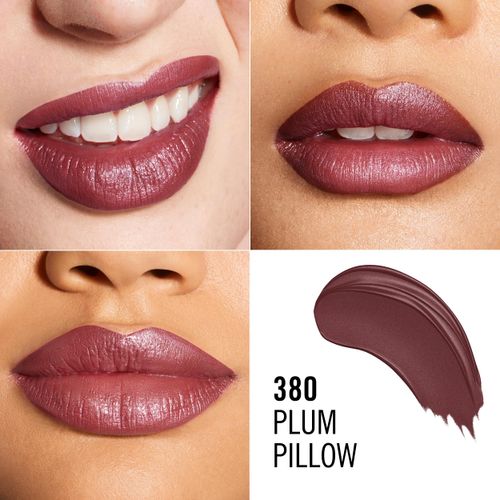 Rimmel Lasting Finish Lipstick 380 Plum Pillows, Creamy Satin Finish, Long Lasting 8 Hour Feel Comfortable Formula, Rich Pigment