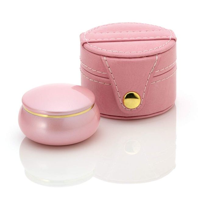 Soul Petit Pot Mini Urn Portable Fleur, Sakura Pink, Brass, Hand Held Memorial Orn, Mini Urn, Mobile Pouch, Pink