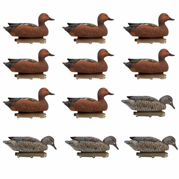 Final Approach HD Cinnamon Teal Floaters Decoys, 12 Pack
