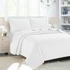 3 Piece Inspiration Quilted Bedspread Embossed Pattern Comforter Bedding Set Bed Throw with Pillow Case (White, Double)