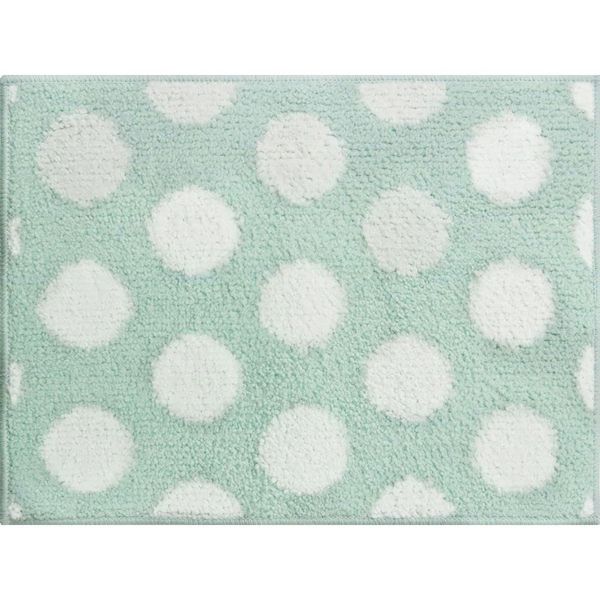 Okato sofmore Bath Mat, 17.7 x 23.6 inches (45 x 60 cm), Dot Blue