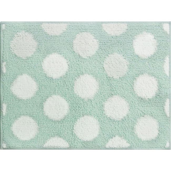 Okato sofmore Bath Mat, 17.7 x 23.6 inches (45 x 60 cm), Dot Blue