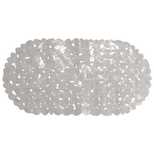 Clear Non-Slip Pebble Design Bath Mat