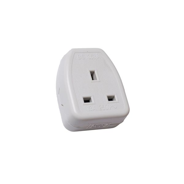 Merriway BH02609 Nylon Extension Socket 1-Gang , White
