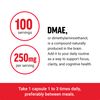 FORCE FACTOR DMAE Supplement for Concentration, Focus, and Healthy Cognitive Function, Brain Supplement & Neurotransmitter Support, Vegan, Non-GMO, 100 Capsules