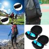 2-Pack Sunglasses Hard Case Eye Glasses Black Clam Shell Zipper With Hook