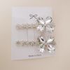 2PCS Rhinestone Flower Hair Barrettes