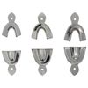 Metal Dental Impression Trays Set Solid Upper & Lower Regular Stainless Steel (6 PCS. Small, Medium, Large Solid)