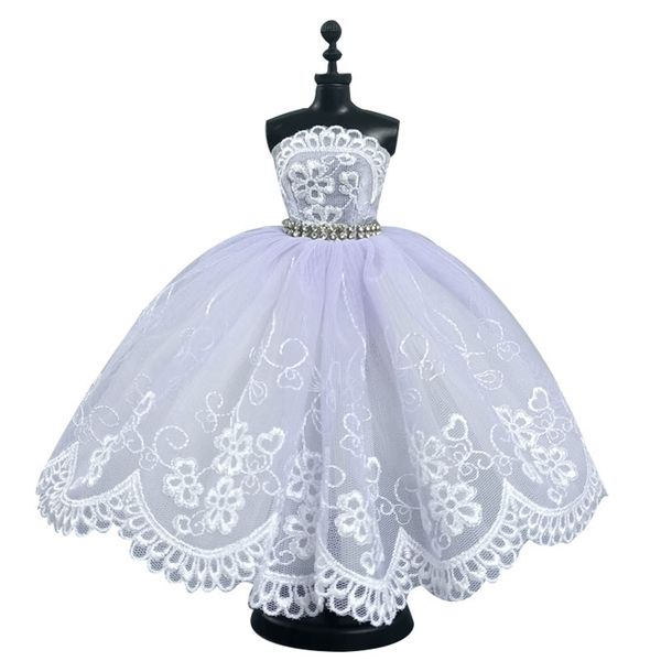 Fashion Tutu Ballet Dress for 11.5" Doll Clothes Outfits 1/6 Dolls Accessories Rhinestone 3-Layer Skirt Ball Party Gown (Light Purple)