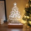 CalEli Gifts Christmas Tree Wooden Based LED Light