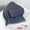 Poemland Extra Thick Large Bath Pillow With Neck,Back,Head Support For Bathtub, Spa, Soaking (Grey, Extra Large)
