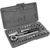 40-Piece Socket Tool Set Ratchet Set METRIC/SAE 1/4" & 3/8" Drive w/ Case NEW