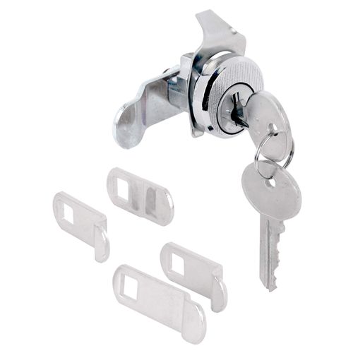 Prime-Line MP4533S Mailbox Lock – Replacement, Multipurpose Mailbox Lock for Several Brands – ILCO 1003M Keyway, Opens Counter-Clockwise with 90º Rotation, Nickel Finish (1 Set)