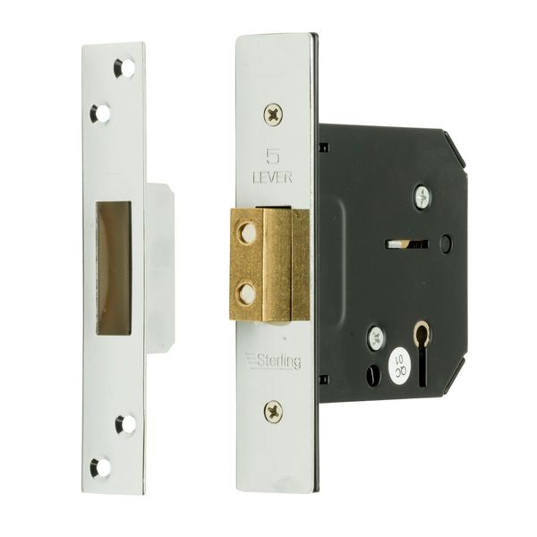 Sterling MLD530N 5 Lever Deadlock, Chrome, 3.0" 76mm
