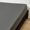 Duquennoy & Lepers - Fitted Sheet 30 cm - Percale 80 Thread Count - 180 x 200 cm, Grey