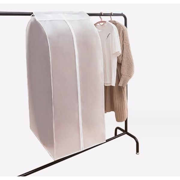 iYume Clothes Cover, Clothes Cover, Hanger Rack Cover, Garment Cover, Clothes Storage, Large Capacity Storage, Closet, Storage Bag, Storage Case, Coat, Dress, Coat, Suit, Jacket, Collectively Storage, Dust Protection, Dust-proof, Insect Proof, Moisture-Pr