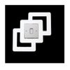3 Count Acrylic Single Luxury Simple Modern Light Switch Surround Socket Switch Sticker Cover Solid Color - White
