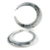 70mm Across/Large White/Black Acrylic with Marble Effect Hoop Earrings