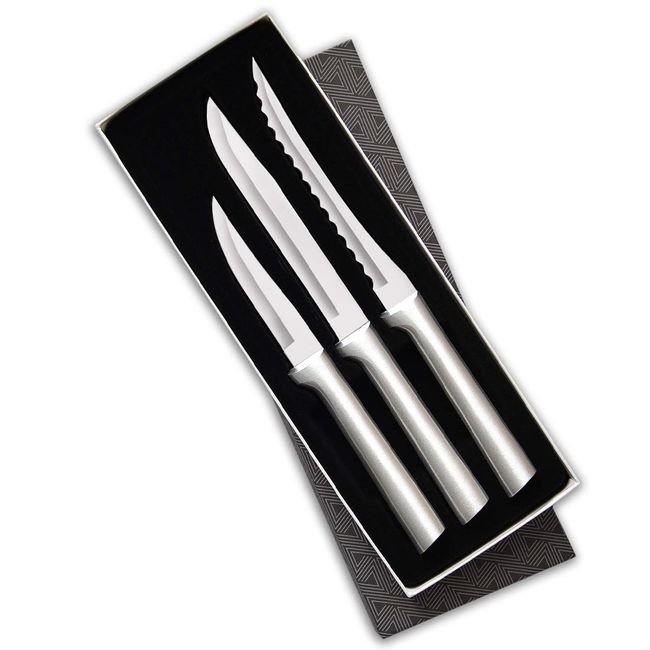 Rada Cutlery Utility Steak Knives Gift Set Stainless Steel Knife , Set of 6, Black