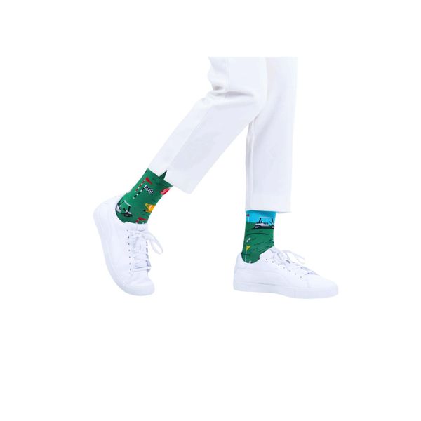 Many Mornings - Golf Course - Golf, Golf - Mismatched Socks (AS3, Numeric, Numeric_43, Numeric_46, Regular, Regular), Golf Course