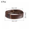 sourcing map 4 Pcs PU Leather Loops Replacement Retaining Ring Keeper for 18mm Width Watch Band, Dark Brown