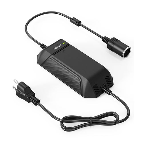 AC to DC Converter, AC/DC 12 Volt Power Supply Adapter Transformer for Tire Inflator, Car Refrigerator, Paddle Board Pump, 110V to 12V Converter Car Cigarette Lighter Adapter (Black 15A)