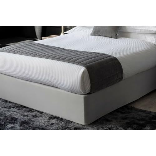 Belledorm Jersey Base Wrap - Transform a drab looking bed base (Cloud (Light Grey), Double)
