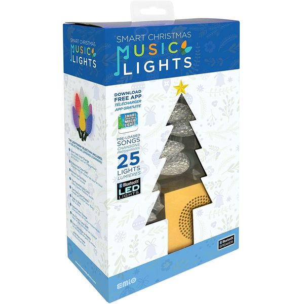 Emio LED Christmas Tree Music Lights with Integrated Bluetooth Speaker Box