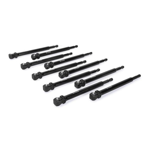 Titan 85551 10-Piece 1/2-Inch Drive x 6-Inch Impact Wobble Socket Adapter and Extension Set