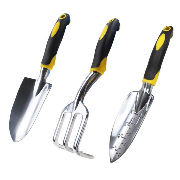 Karim Store, Gardening Supplies, Hand Shovel, Scoop, Rake, Transplanting, Grass Planting, Weeding, Garden Work, Stainless Steel, Multi-purpose, Durable, Easy to Use, Portable, Convenient, 3-Piece Set