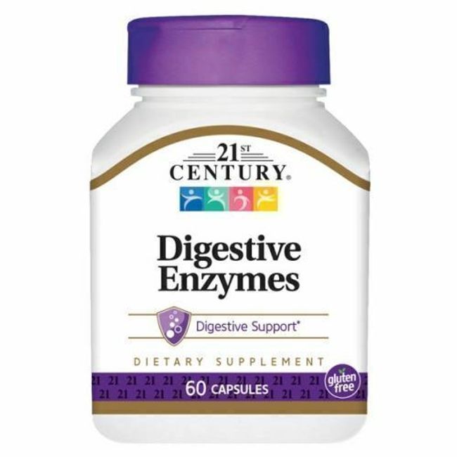 Digestive Enzymes 60 Caps  by 21st Century