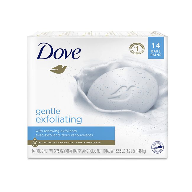  (PACK OF 4 BARS) Dove Unscented Beauty Soap Bar