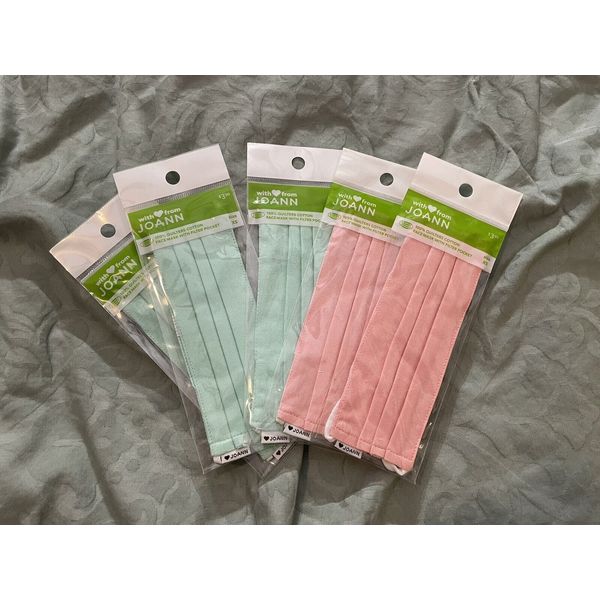 Youth Cotton Pleated Reusable Masks New in Package Kids