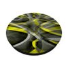 Eighties Daffodil Yellow On Grey Abstract Strip Pattern PopSockets Swappable PopGrip
