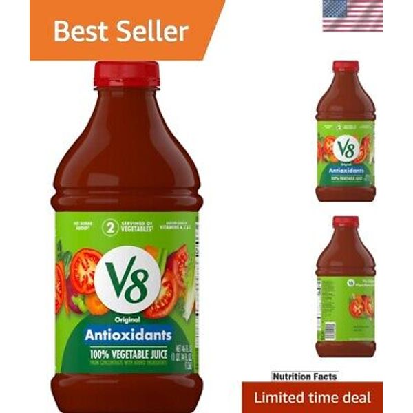 Nutrient-Rich Plant-Powered Vegetable Juice with Antioxidants, 46 Fl OZ, 6-Pack