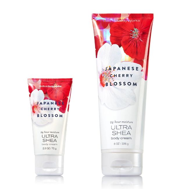 Bath & Body Works One for home & One for Travel – ULTRA SHEA Body Cream Set – Japanese Cherry Blossom