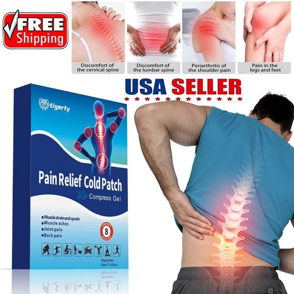 10Pc Compres Gel Pain Relief Patch Herbal Plaster For Back Neck Knee Foot Joint