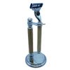 Hand Turned Razor Handle in (Ebony) Chrome (Hickory, Razor Handle w/Stand)