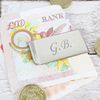 Personalised Silver Plated Laser Engraved Money Clip