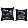 Always Kiss Your German Shepherd Good Night Throw Pillow