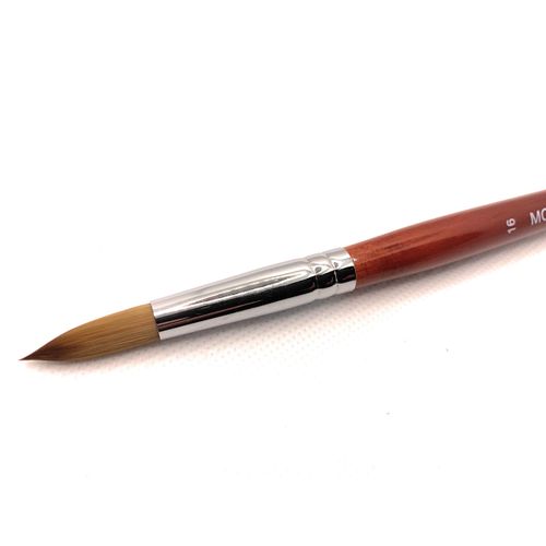 Kolinsky Sable Acrylic Nail Brush by Mondy Moo - Rosewood Pen Gel Nail Art Manicure Painting Tool (16#)