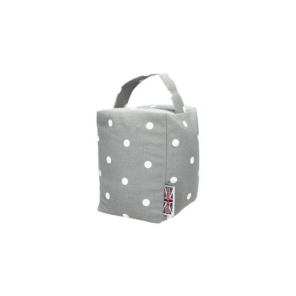 The Wheat Bag Door Stop Handmade Home Decoration - Dotty Grey